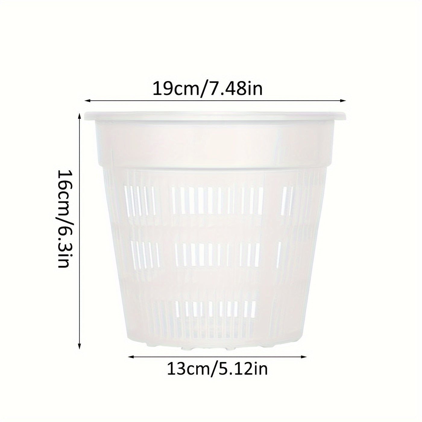 4 dona shaffof plastmassa orkide idishlari 16cm 19cm drenaj teshiklari bilan ichki va tashqi foydalanish uchun