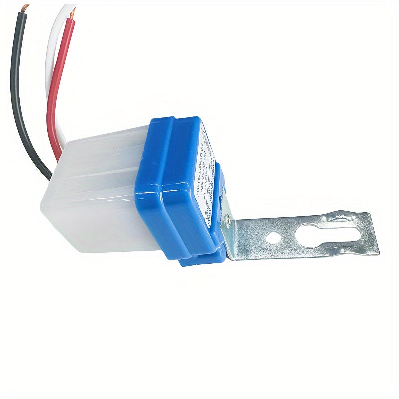 Automatic Photocell Light Switch 10A for Outdoor Street Lighting Blue White Terminals