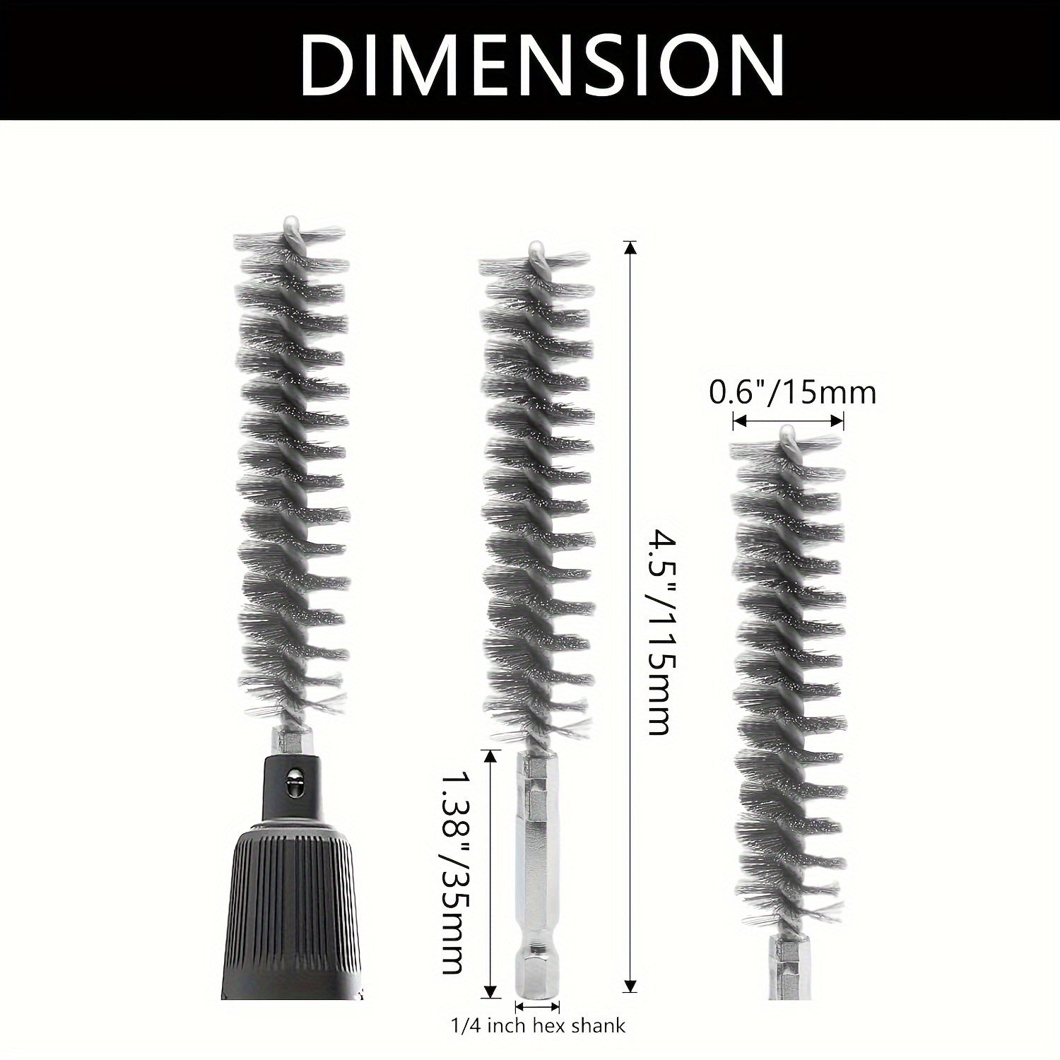 2/5pcs Stainless Steel Wire Brush Set for Power Drill Cleaning Hex Shank