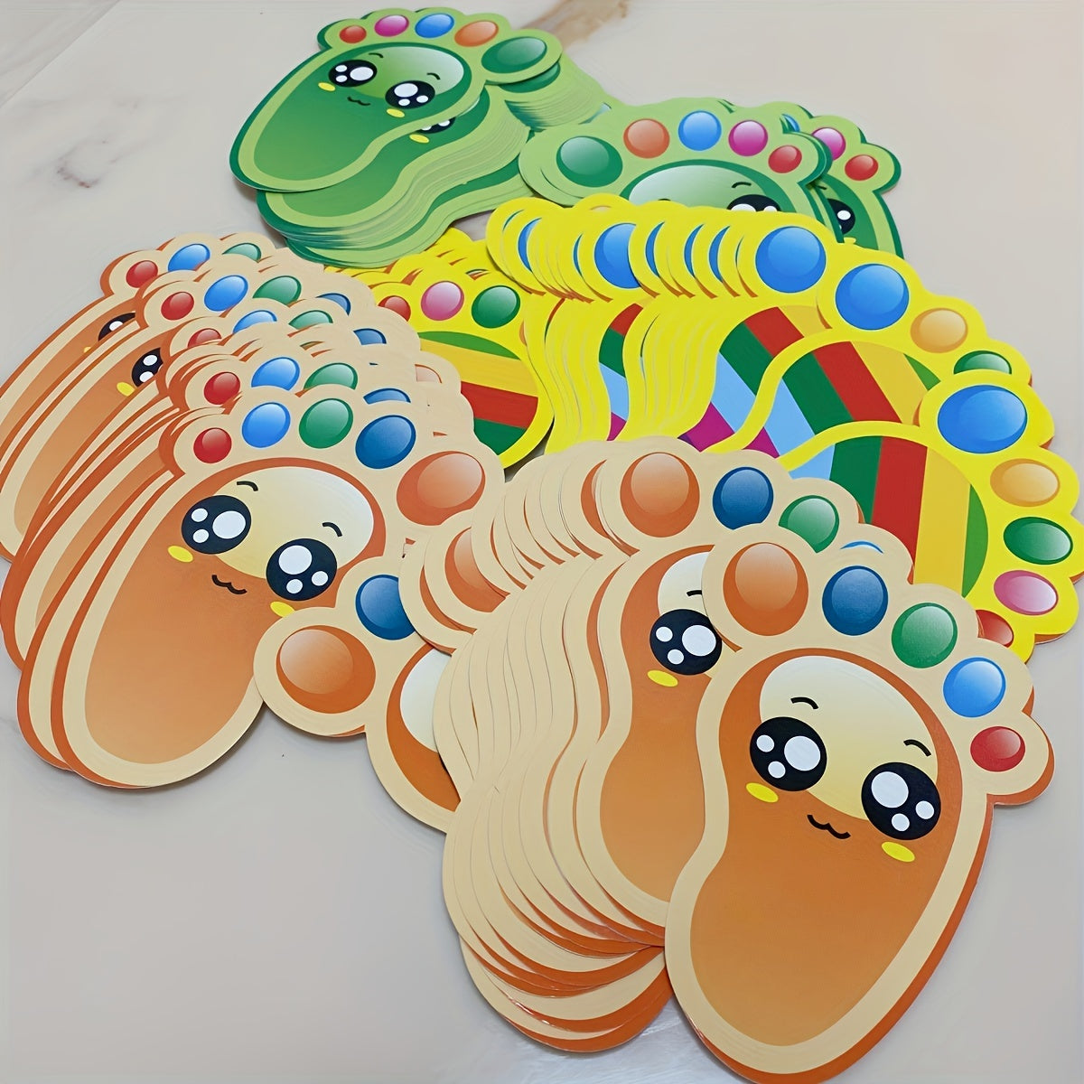 30-Pack Footprint-Shaped Floor Stickers Indoor Directional Guidance for Events