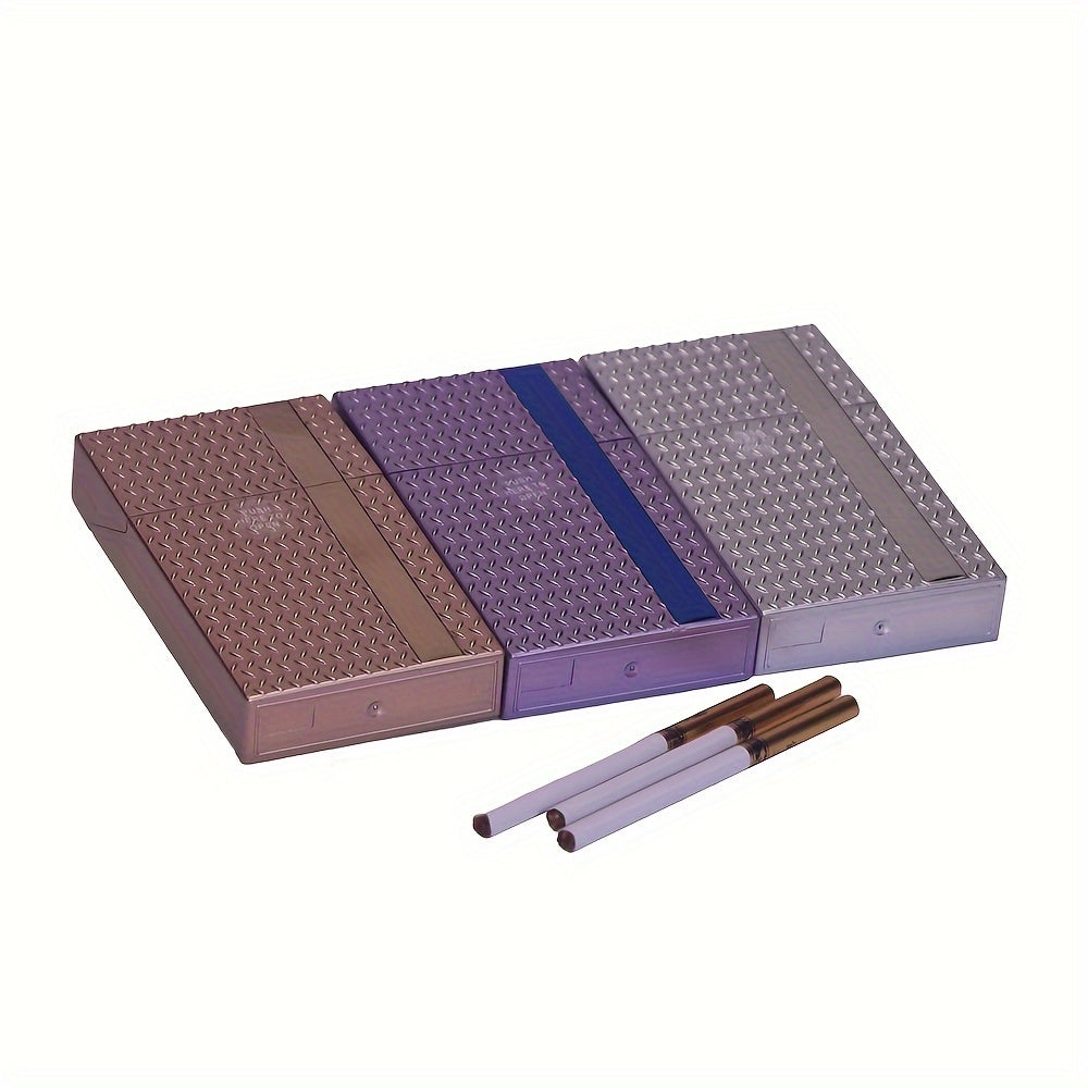 Multi-Color Embossed Mirror Sheet Press-On Slim 20-Pack Plastic Box