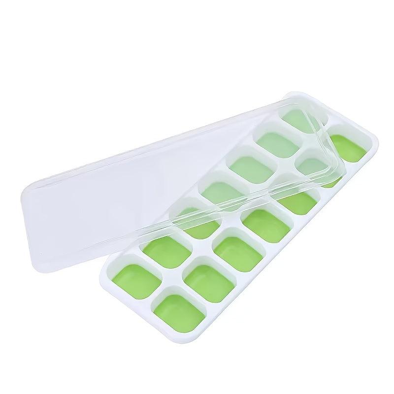 Silicone Ice Cube Tray with Lid BPA-Free Spill-Proof Reusable for Cocktails