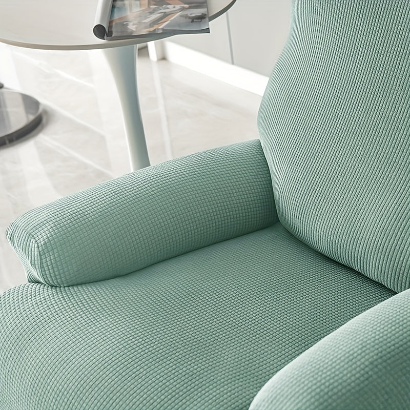 Комплект из 4 жаккардовых чехлов для кресел-реклайнеров, эластичные защитные чехлы для одноместных кресел-реклайнеров, идеально подходят для декора гостиной, спальни или офиса.