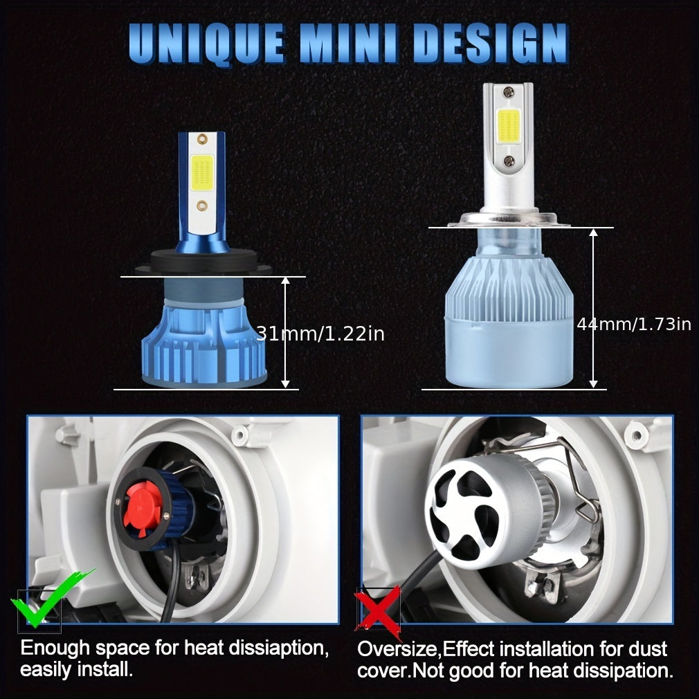 Car LED Headlight Bulbs 60W 20000LM Auto Lamp H1 H3 H4 H7 HB3 HB4