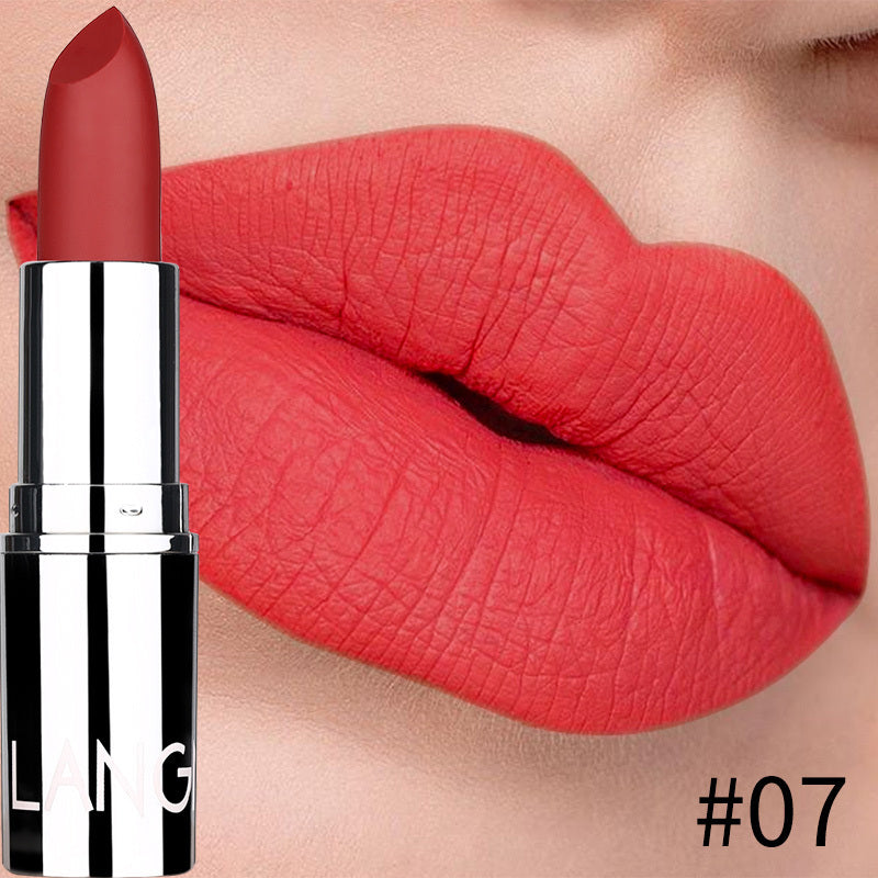 Women's Velvet Lipstick 8-Color Matte Silvery Tube Makeup