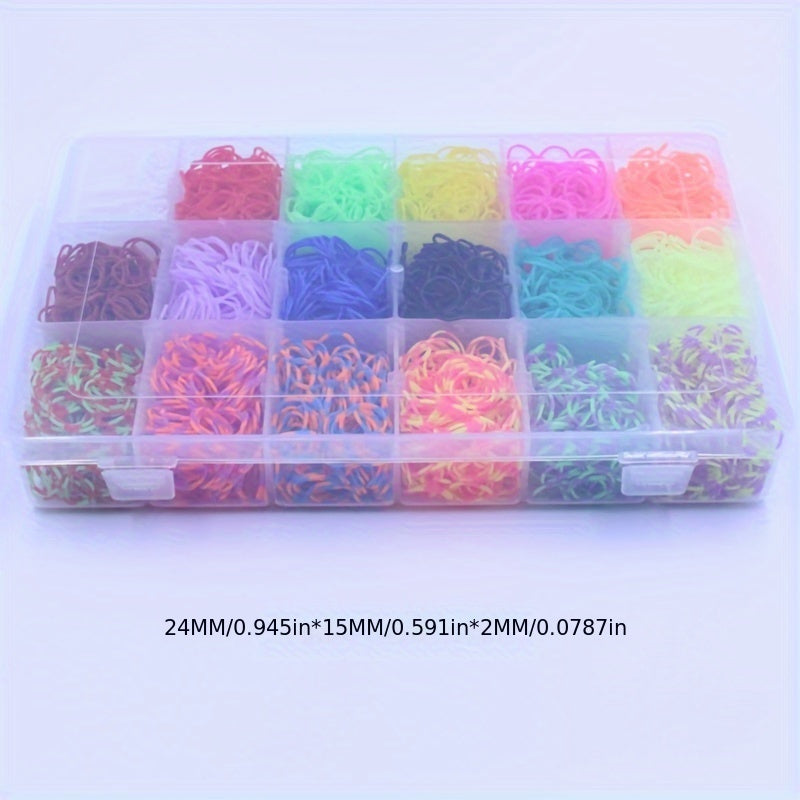 Kids Jewelry Making Kit with Colorful Silicone Bands and Storage Compartments for Bracelets Watches and Shoes