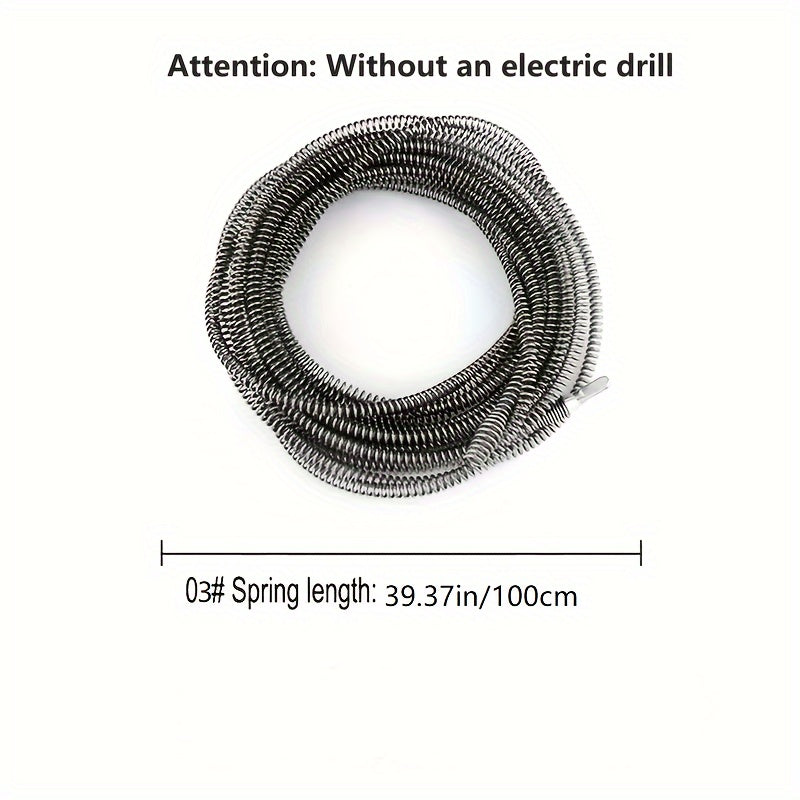 Electric Drain Cleaning Spring Tube Accessory Durable Metal Clog Remover