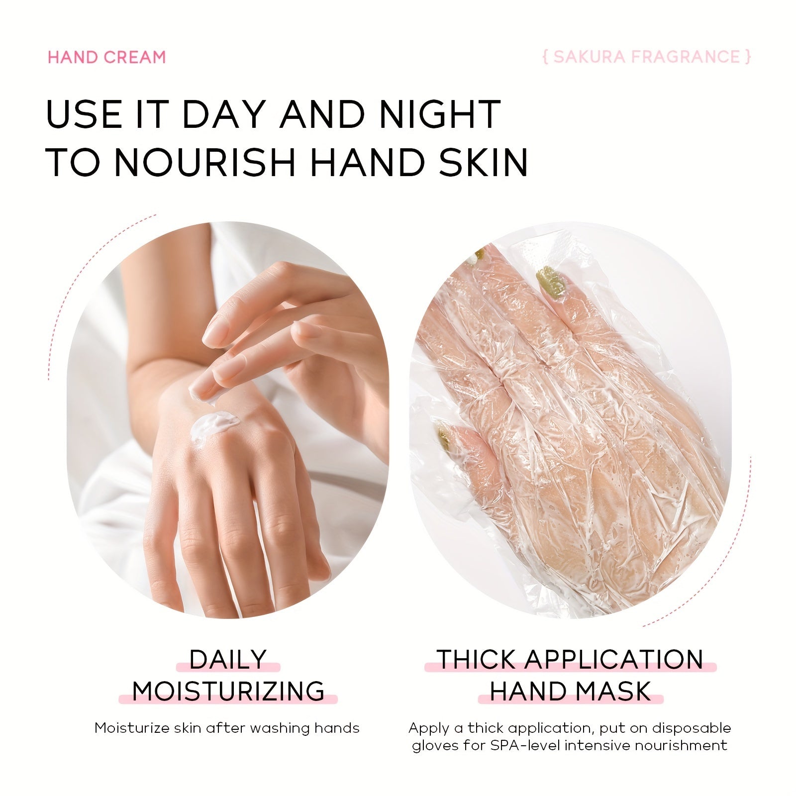 Sakura Hand Cream 200g Deep Hydration Vitamin C Niacinamide for Dry Sensitive Skin