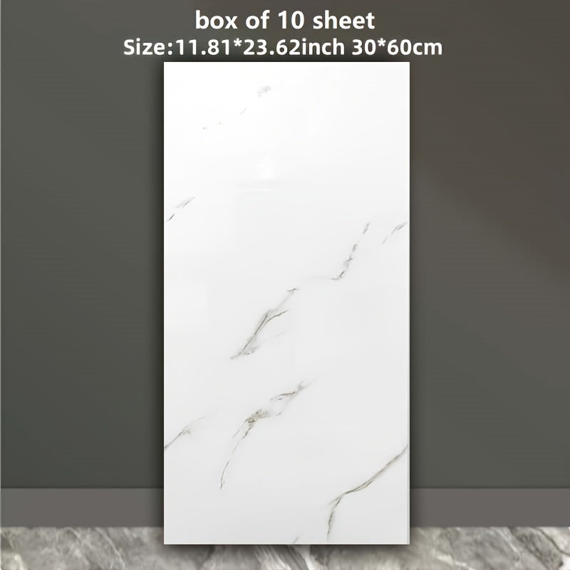 Self-Adhesive Foam Marble Wall Tiles 10pcs 20pcs Waterproof Puzzle Pattern for Living Room Kitchen Bathroom