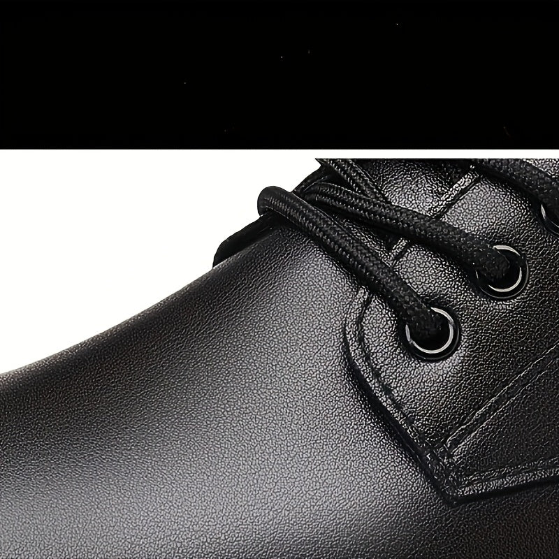 Men's All-Season Lace-Up Shoes Rubber Sole Casual Business Low Top