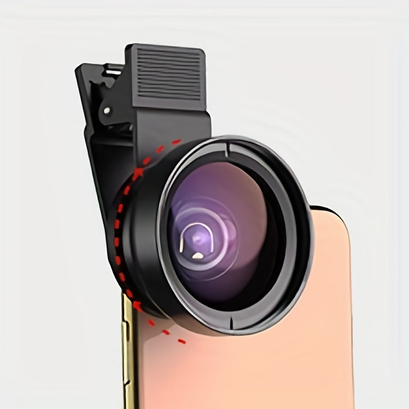 Smartphone Wide Angle and Macro Lens Kit Aluminum Alloy 0.45x HD 12.5x Macro