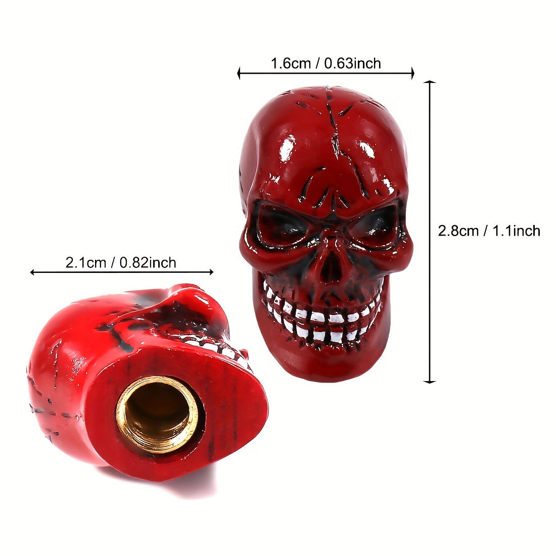 4 dona Oʻlik bosh tishli shlangi ventili qopqogʻi universal moslik avtomobil, yuk mashinasi, mototsikl, velosiped