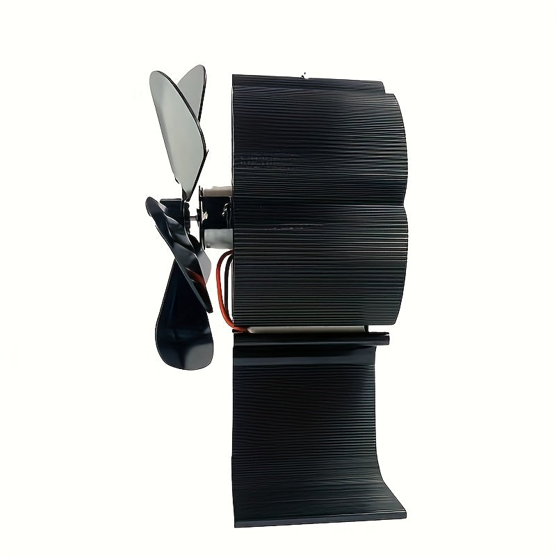 Six-Leaf Fireplace Fan for Gas Stoves Outdoor Ice Fishing and Cooking Thermal Heater