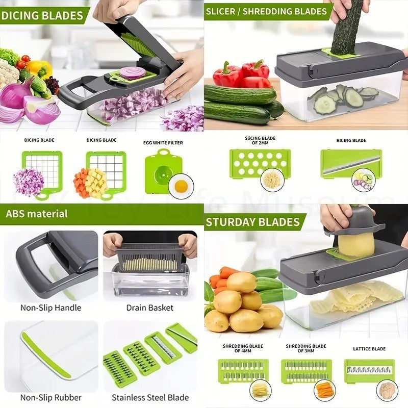 Vegetable Slicer for Kitchen Use, Cucumber Radish Potato Fruit Cutter