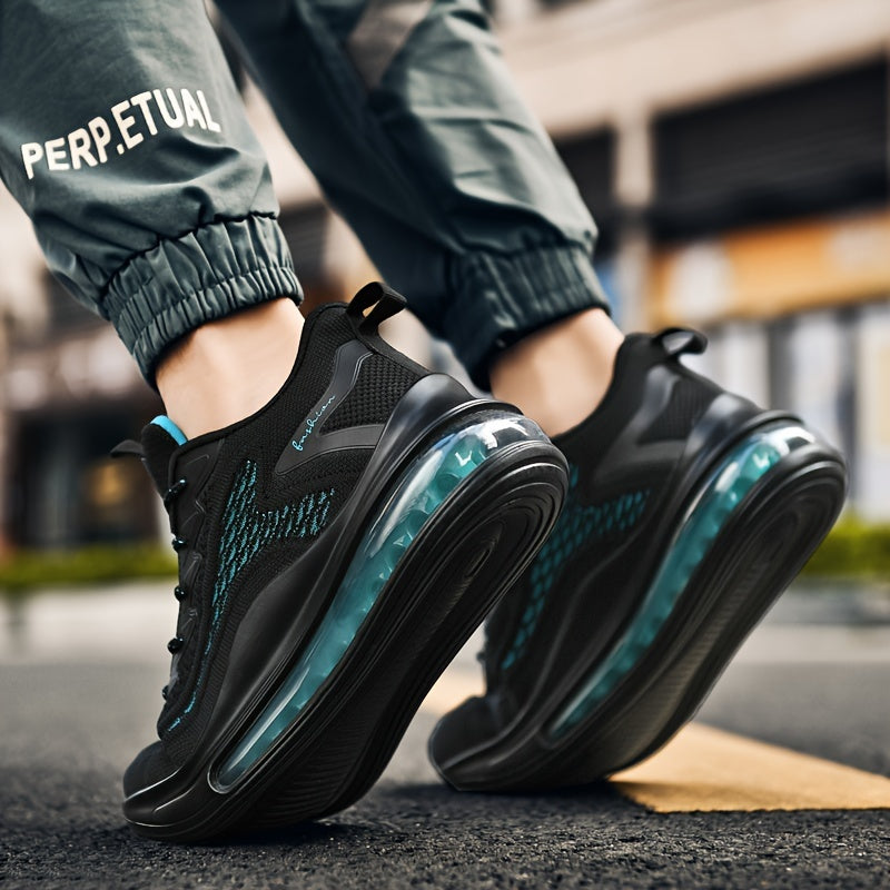 Plus Size Men Sneakers Air Cushion Non Slip Casual Lace-Up Outdoor Shoes