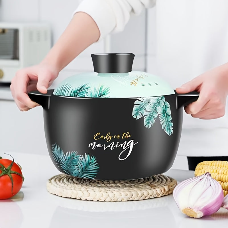 Ceramic Casserole Dish 67oz High-Temperature Resistant Induction Compatible for Soups Stews