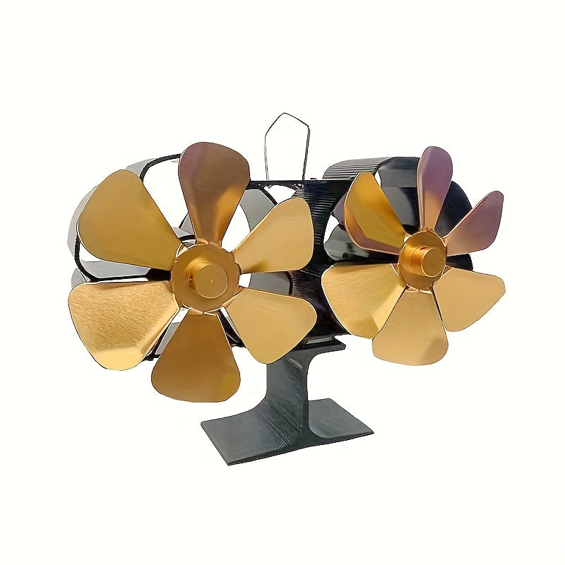 Two-Headed Fireplace Fan with Thermo-Electric Technology, High Heat Resistance