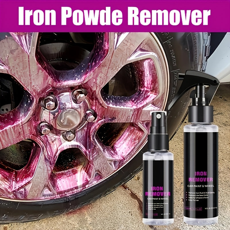 Car Wheel Iron Remover Spray 50ml for Rust and Metal Dust Removal on Brake Rims