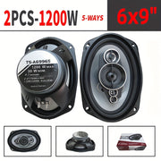 Altavoces coaxiales de alta fidelidad de 5 vías para coche 15,24x22,86cm 1200W sonido de rango completo