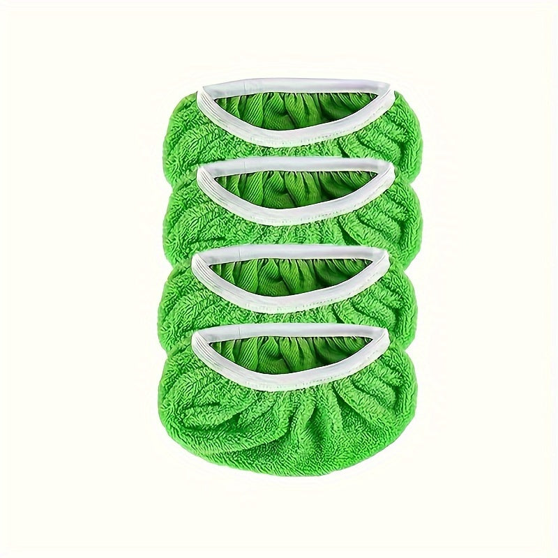 Microfiber Mop Pads 4-Pack, Washable Reusable, Suitable for Hardwood and Tile Floors