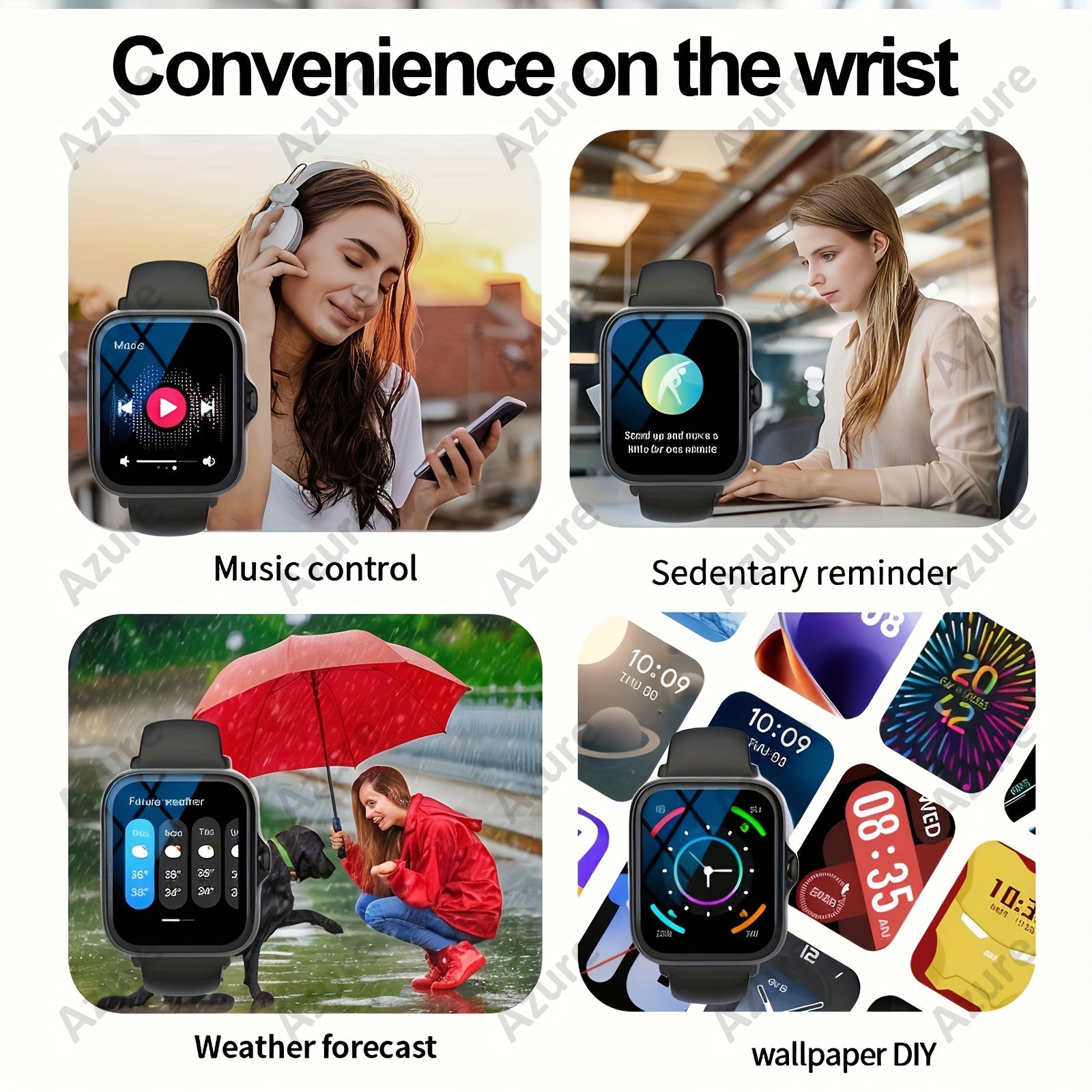 Reloj inteligente con pantalla táctil completa de 4.65cm con llamadas inalámbricas, recordatorios de texto, modos deportivos, cuerpo de metal