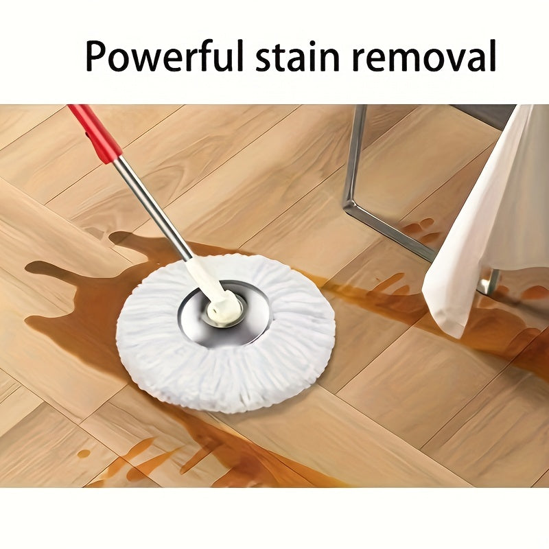 360° Spin Mop and Bucket Set with Microfiber Heads for All Surfaces