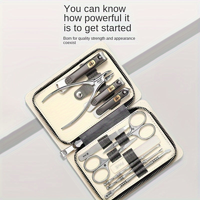 Stainless Steel Fingernail Clipper Set with Storage Case and Precise Blade