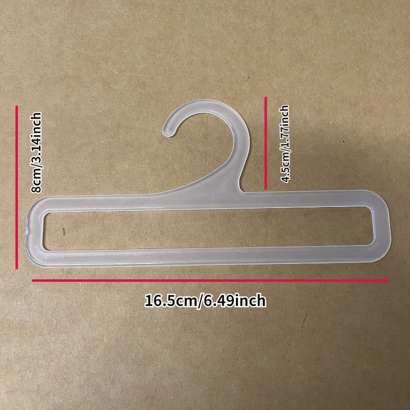 Set of 10 Plastic Hangers for Scarves and Socks Space-Saving Towel Holder Small Hangers