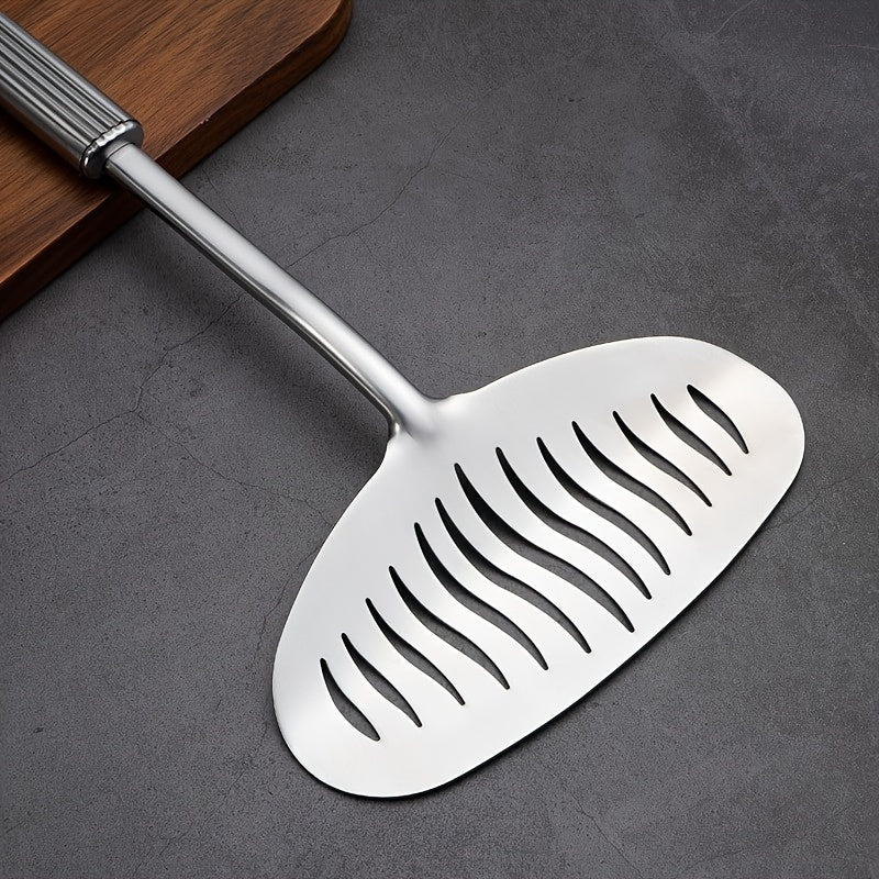 Stainless Steel Fish Frying Shovel Pancake Flipper Steak Cooking Utensil