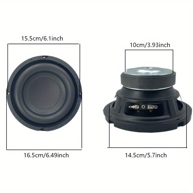 6,5-дюймовый сабвуфер мощностью 120 Вт, сопротивление 4 Ом, магнитная стальная рама, легкая установка