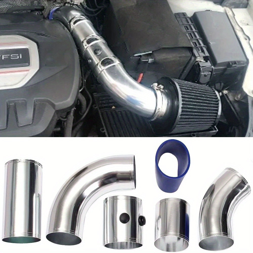 Universal Aluminum Alloy Cold Air Intake Pipe Set 3 Inches 76mm for Turbo