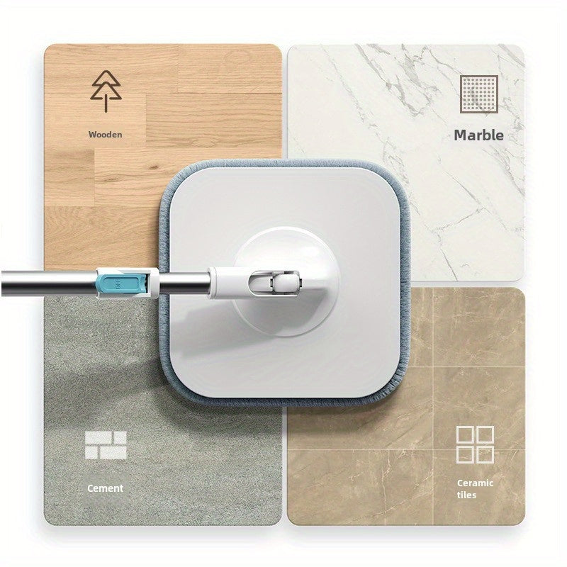 Spin Mop and Bucket Set with Water Separation for Easy Floor Cleaning