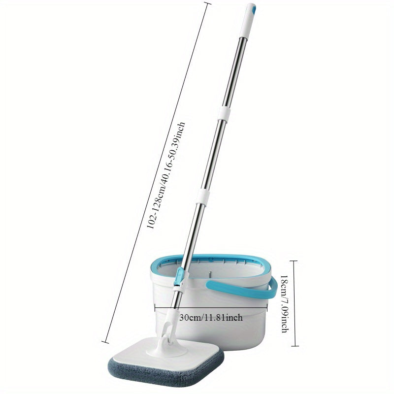 Spin Mop and Bucket Set with Water Separation for Easy Floor Cleaning