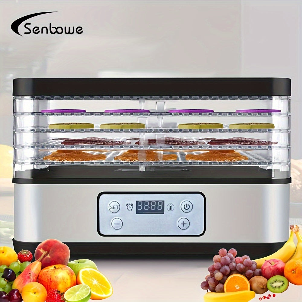 5-Qavatli Havo Fritözli Ovqat Quritgichi Mevalar Sabzavotlar Kvadrat 220-240V EU Ulanishi