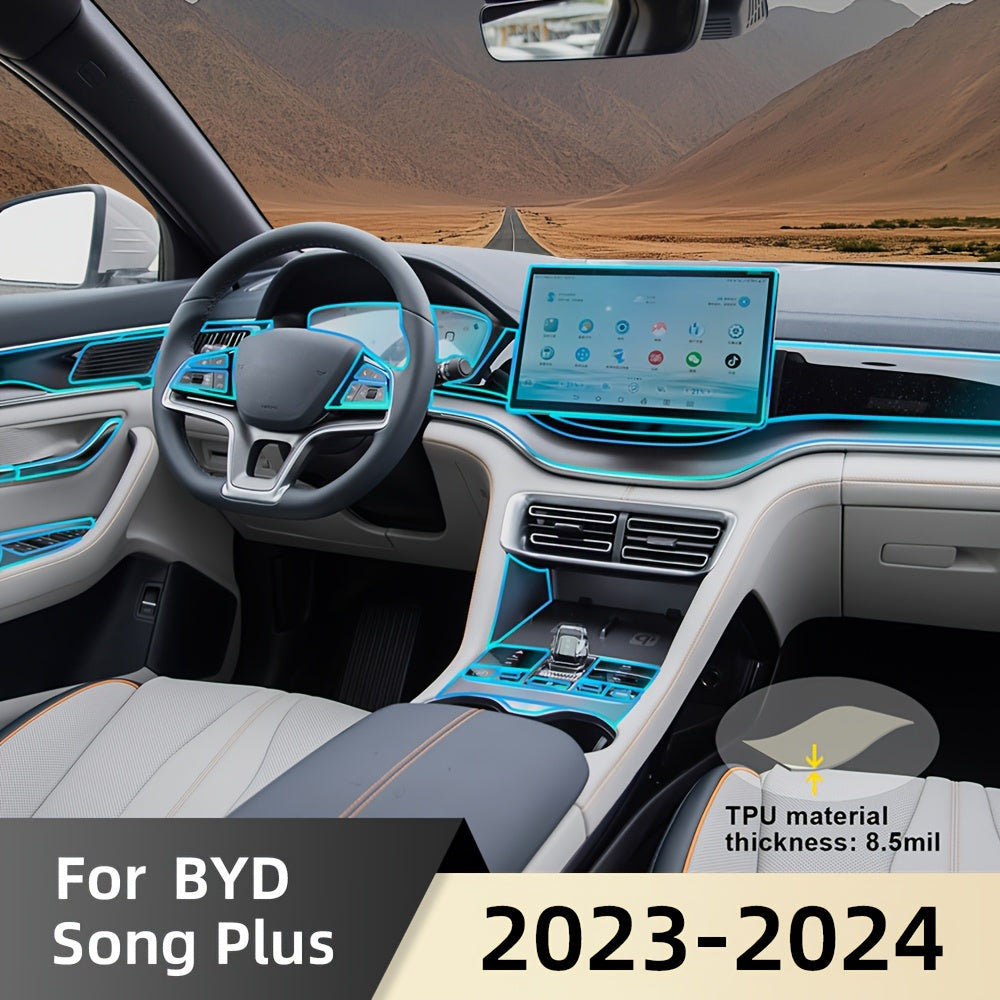 SUV uchun shisha muhofazasi TPU to'liq to'plam, shaffof, 39 sm, chizishga qarshi