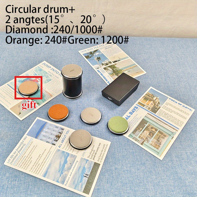 2025 2 Herramienta de afilado de ángulo, afilador de varias piezas para uso en cocina exterior