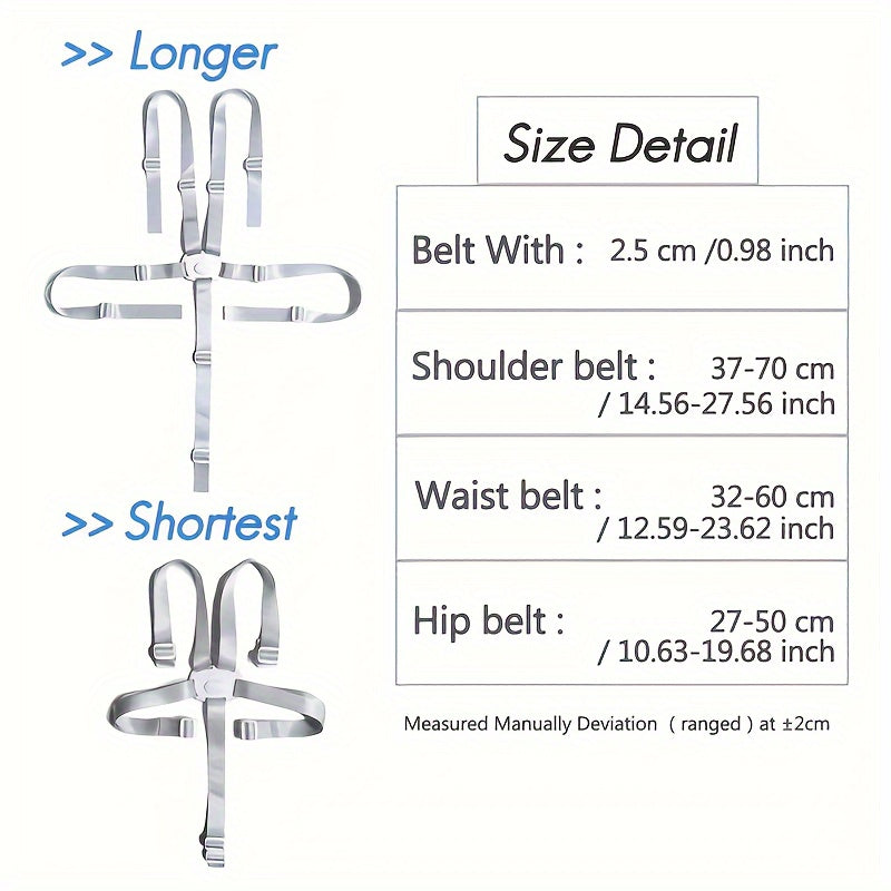 Conjunto de cinturón de seguridad para niños para silla de comedor y cochecito con cinturón de seguridad de cinco puntos para bebés