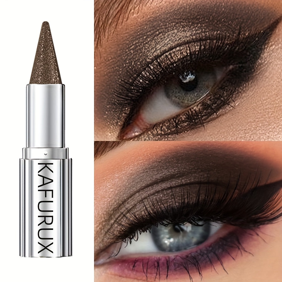 Lápiz de sombra de ojos marrón para mujer — Intensifica y resalta, con brillo, retráctil