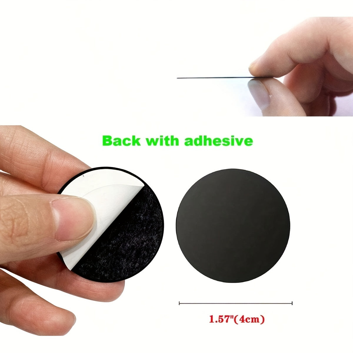 5 ta qora, kumush, temir telefon stendlari, magnitli, yutuvchi, 40mm