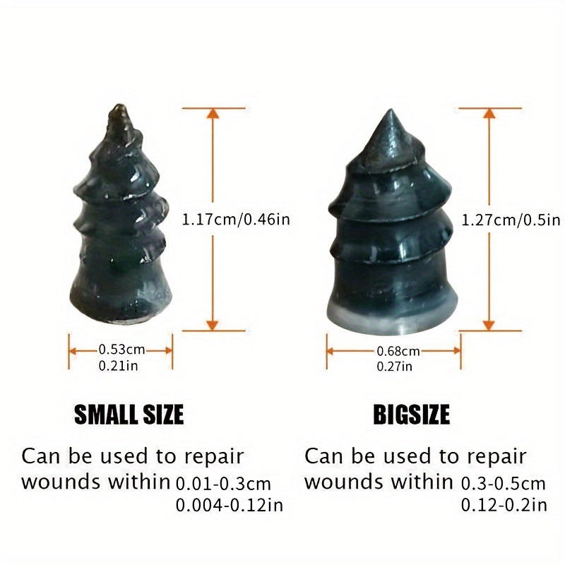 Emergency Tire Repair Kit Synthetic Rubber Plugs with Tool for Cars Bikes Trucks