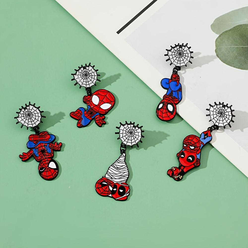 5 ta Marvel Spider-Man emal pinlari alloy broochlar kiyim va sumkalar uchun to'plam