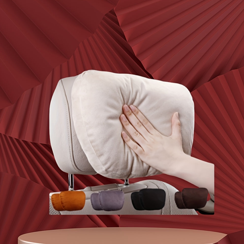 Adjustable Car Headrest Pillow Neck Support Soft Polyester Ergonomic Comfort