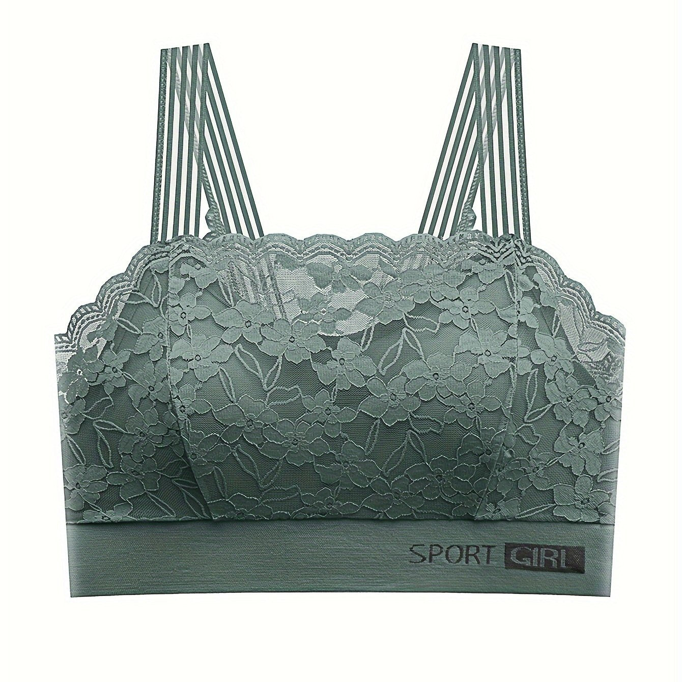 Women's Floral Lace Padded Bra Full Coverage Breathable Underwear