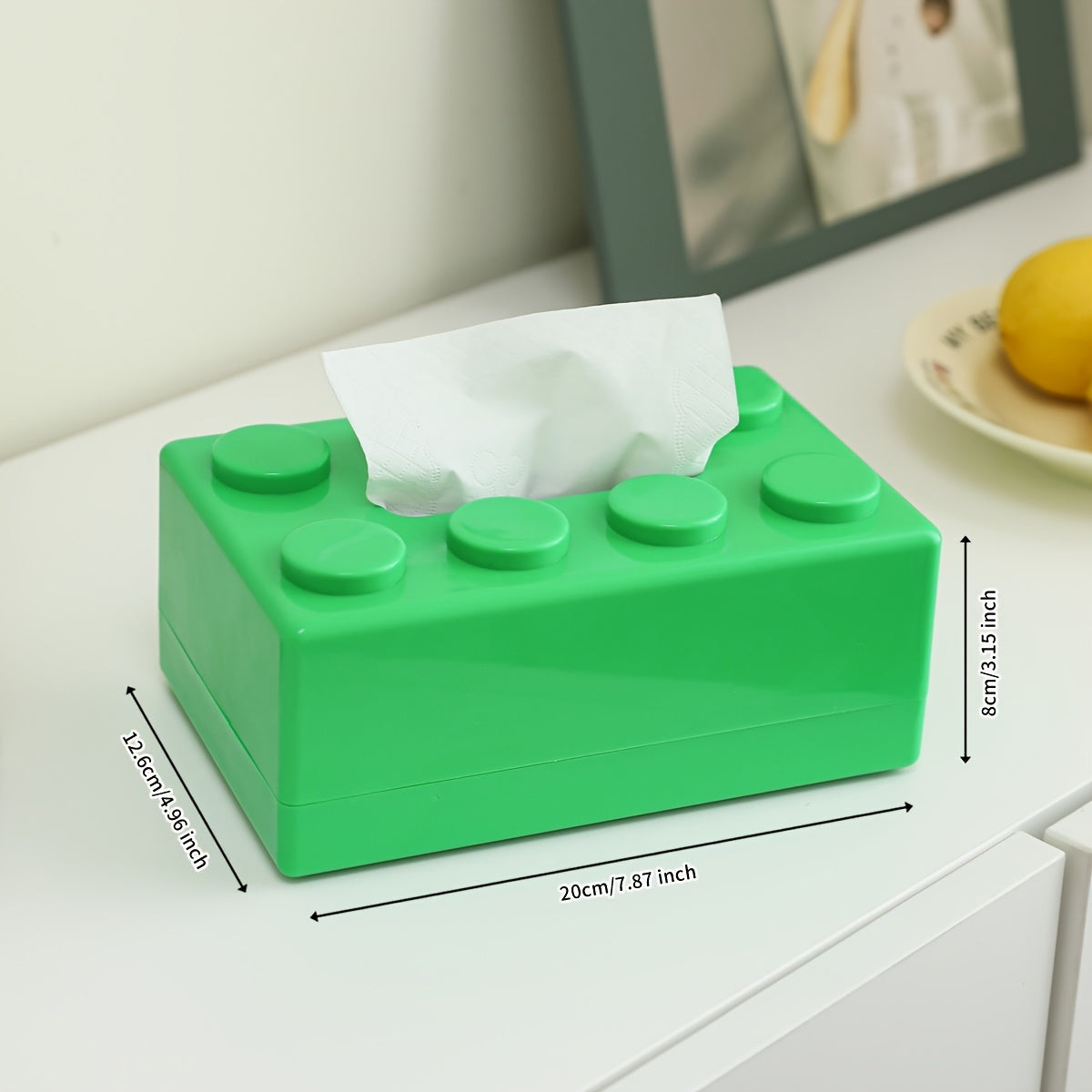 Пластиковый настенный диспенсер для салфеток с дизайном из строительных блоков для домашнего обеда