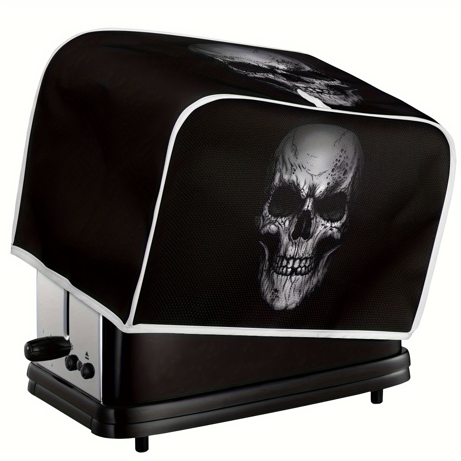 Skull Print Polyester Toaster Cover Dust Cover for Appliances Gift for Women