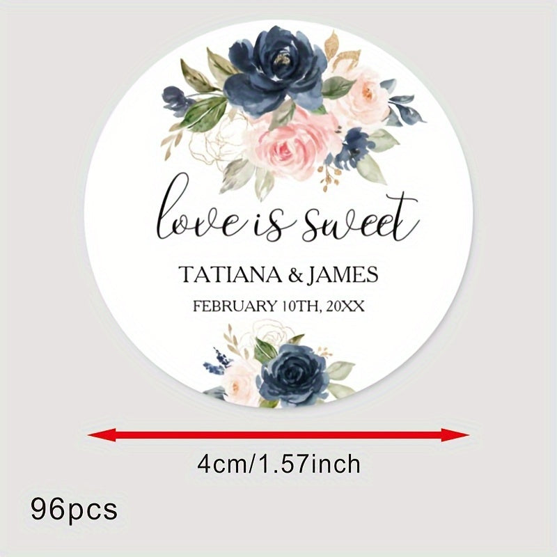Personalized Bridal Shower Labels Custom Thank You Stickers Name and Date Recyclable Matte Finish