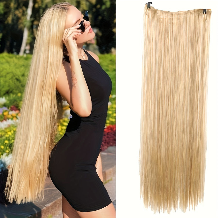 Women's 101.6cm Silky Straight Clip-In Hair Extension for All Hair Types