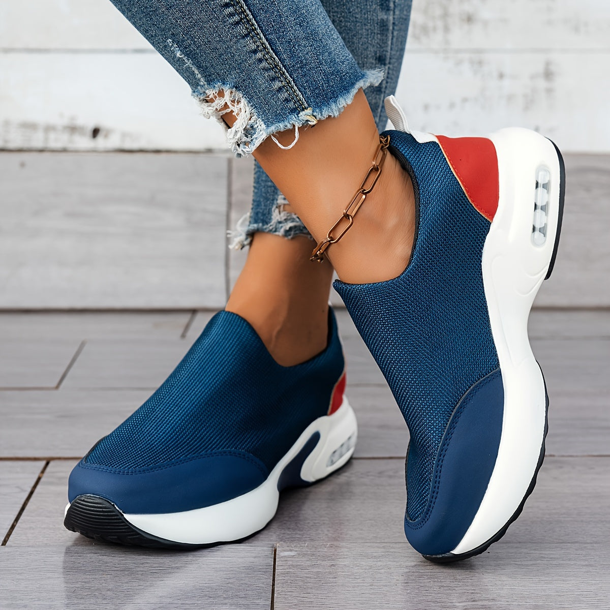 Zapatillas de running transpirables para mujer con suela de PU antideslizante