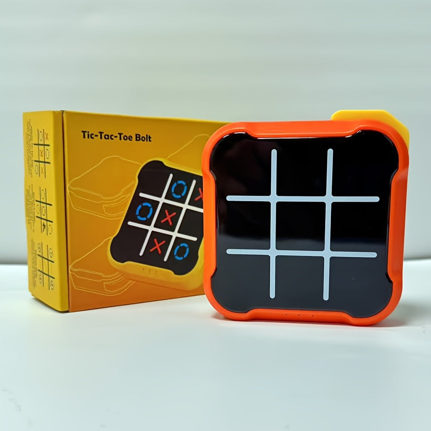 Yellow Portable Tic-Tac-Toe Game for Kids Ages 6+ Travel Family Gatherings