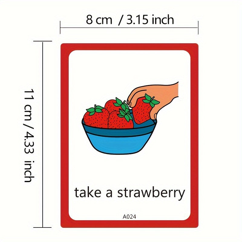 English Language Learning Flash Cards for Children Ages 4-12 50 Pack Educational Vocabulary Phrases